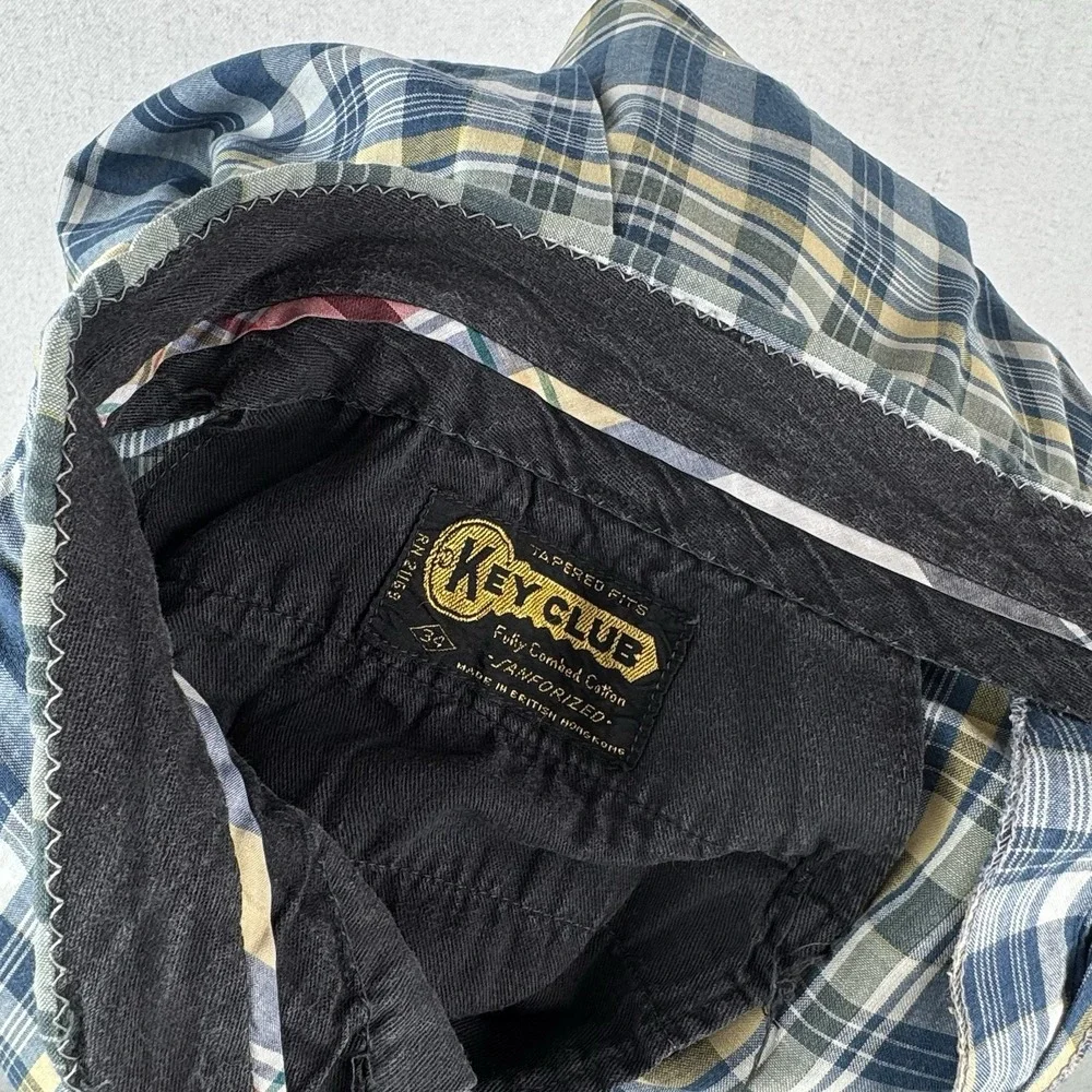 50s 60s Vtg Key Club Sanforized Madras Shorts Mens 32x8 Golf Tapered Fit